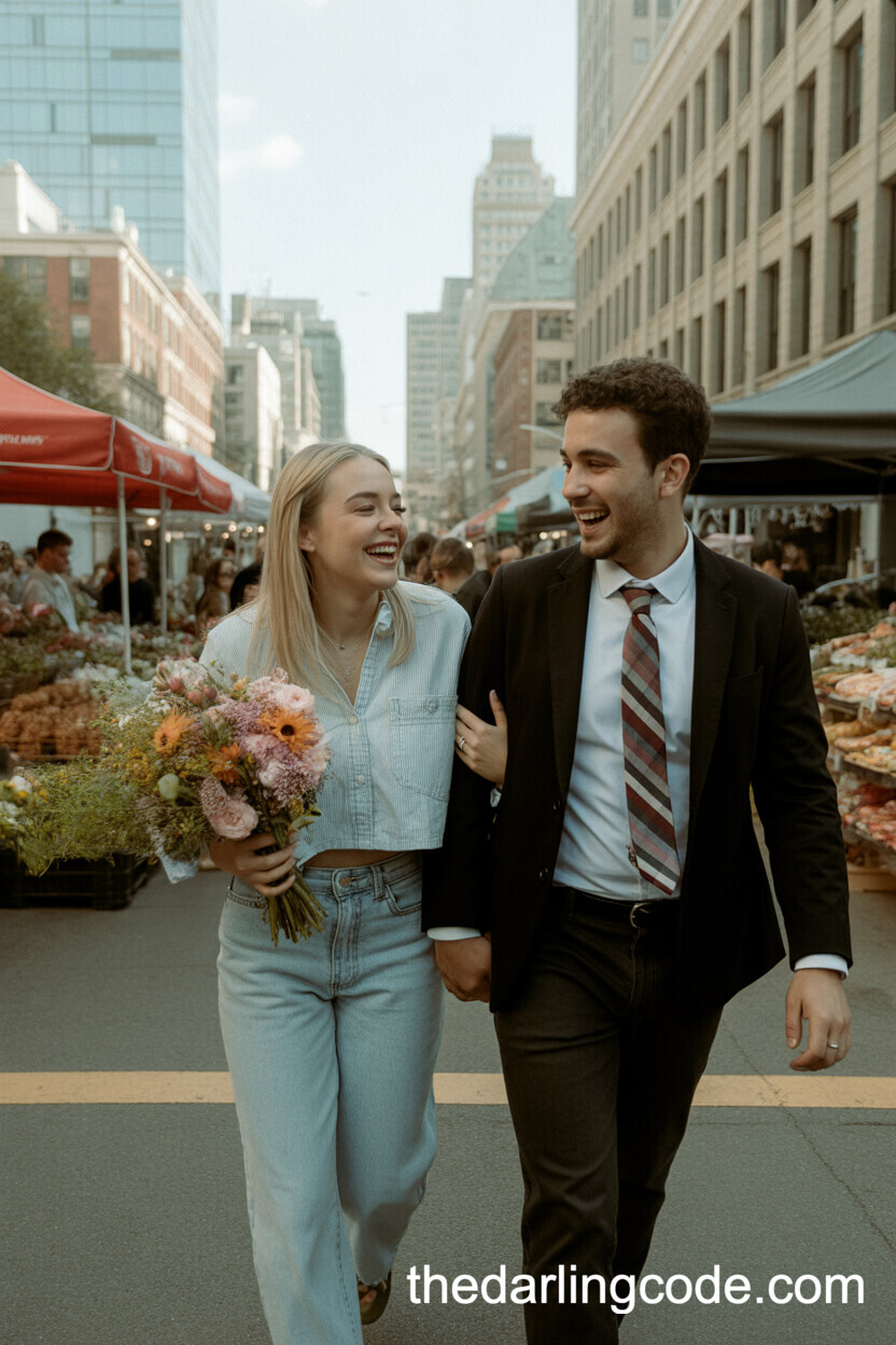 Hand In Hand At The Farmers Market