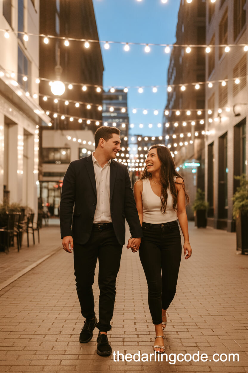 Strolling Through A String-Lit Alley