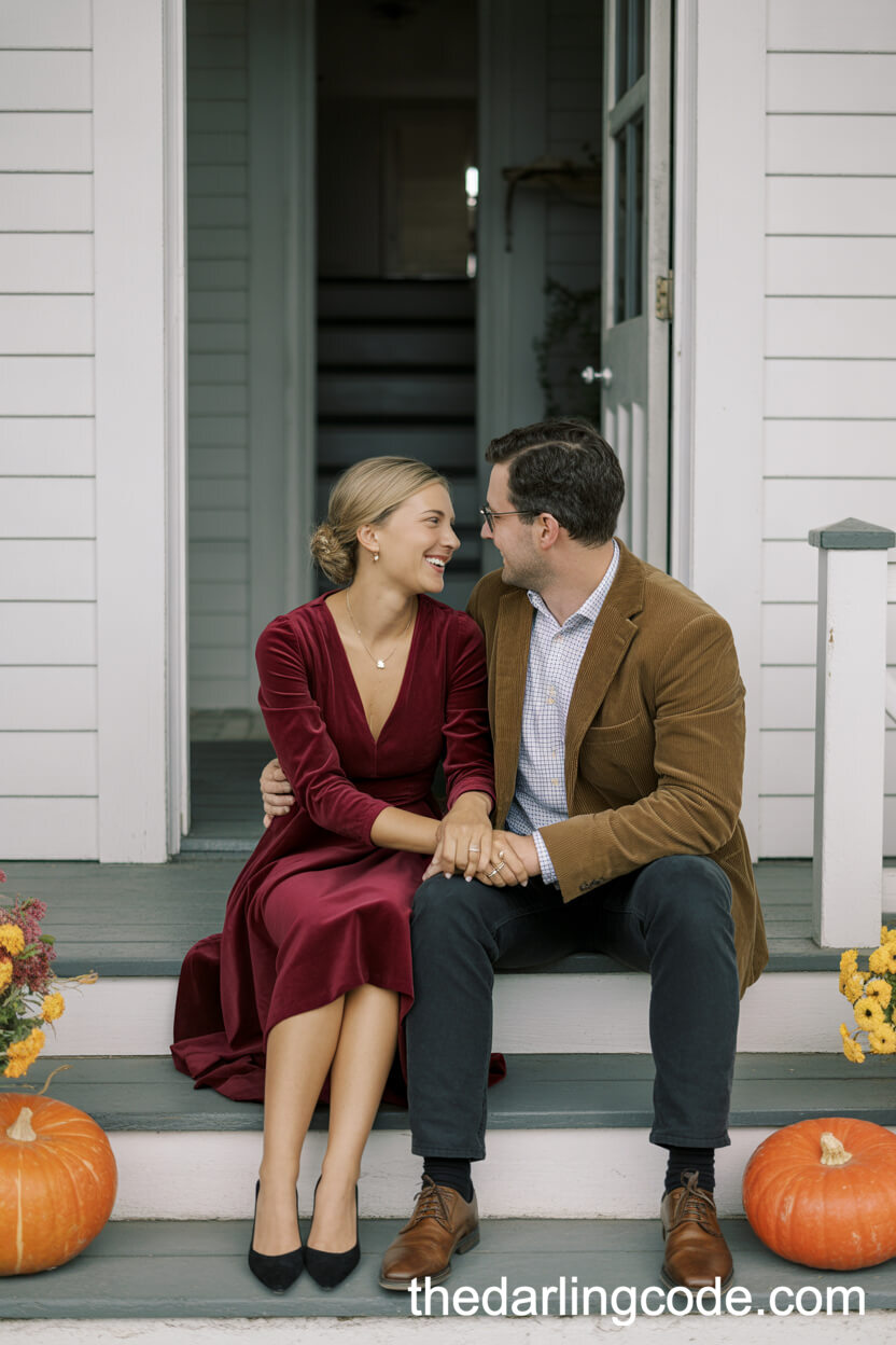 Laughing On The Classic Farmhouse Porch
