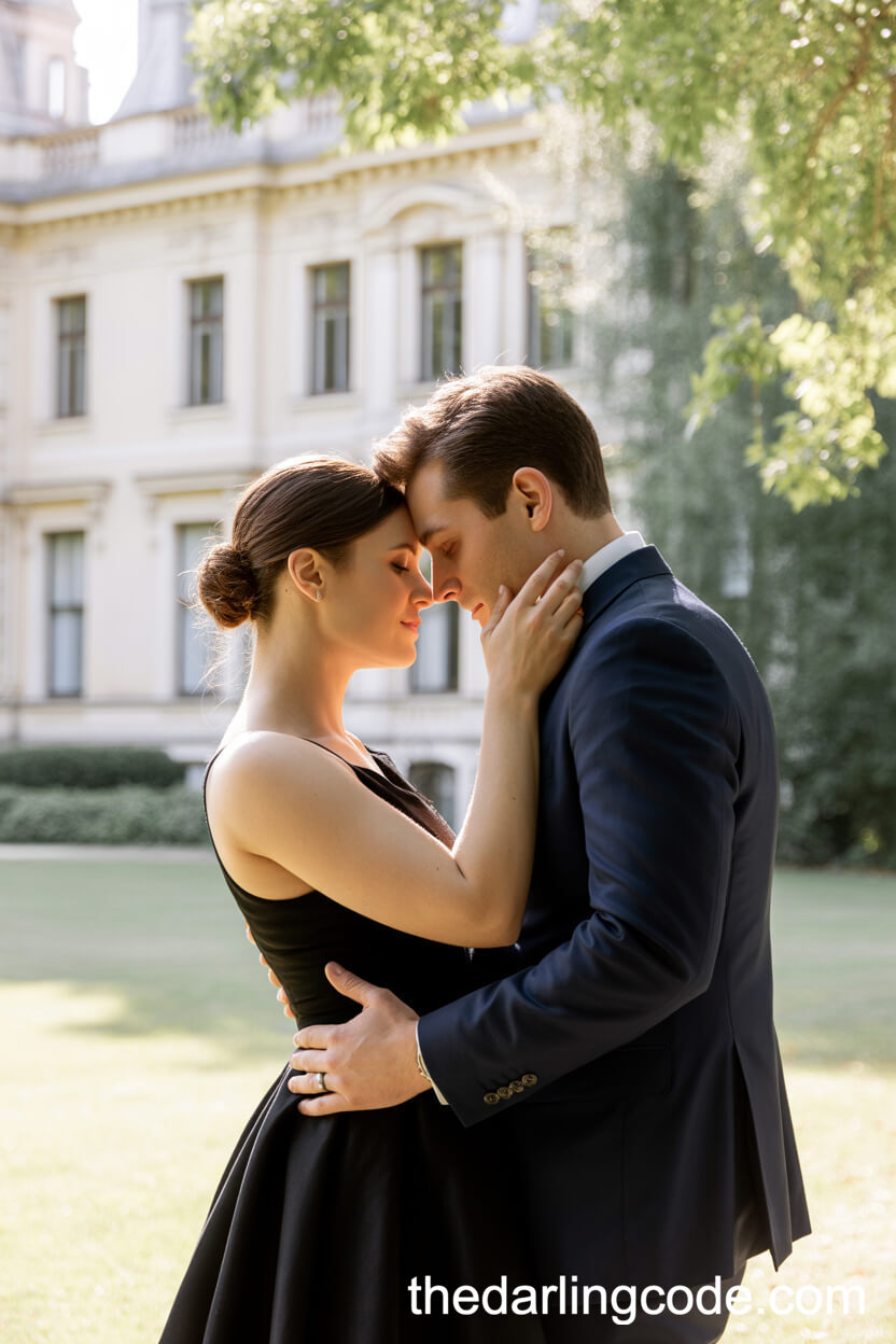 Elegant Forehead Touch At A Historic Mansion