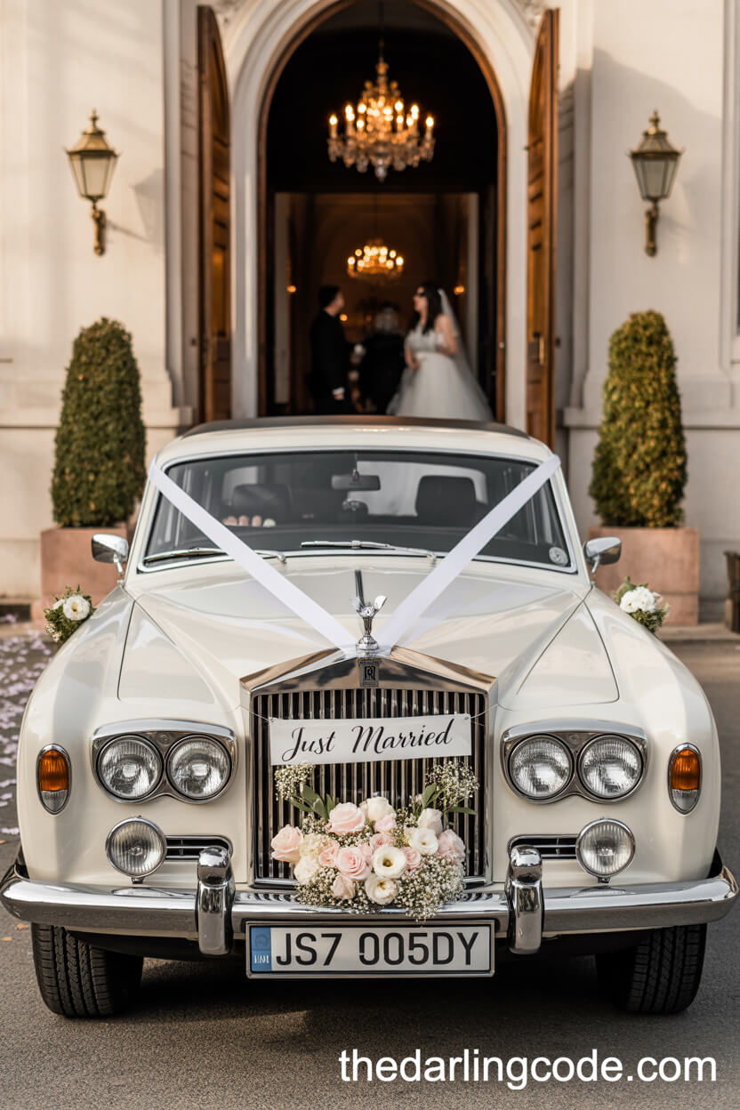 Classic Getaway Car For A Grand Wedding Exit