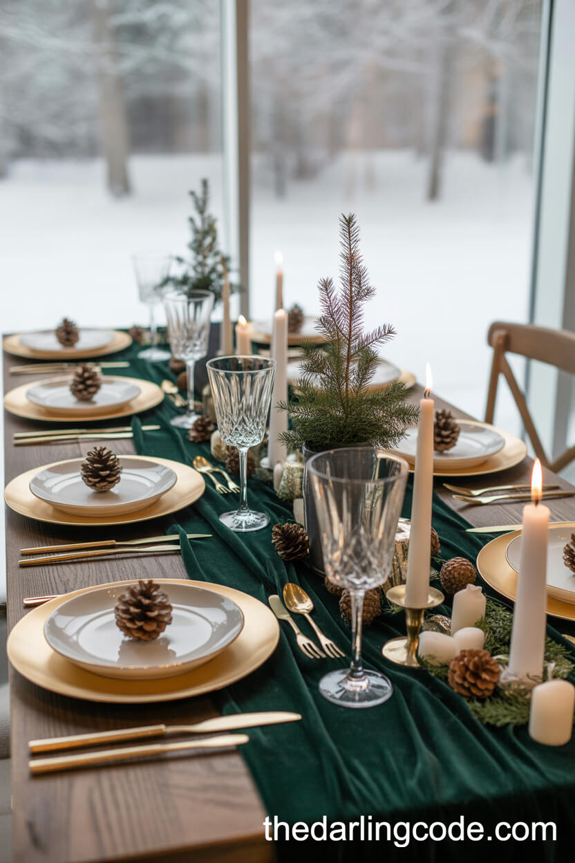 Luxurious Winter Wedding Table Setting