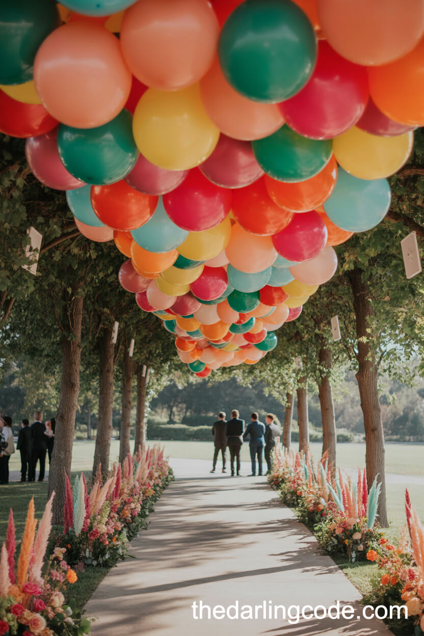 Balloon Canopy Walkway Entrance For A Joyful Welcome