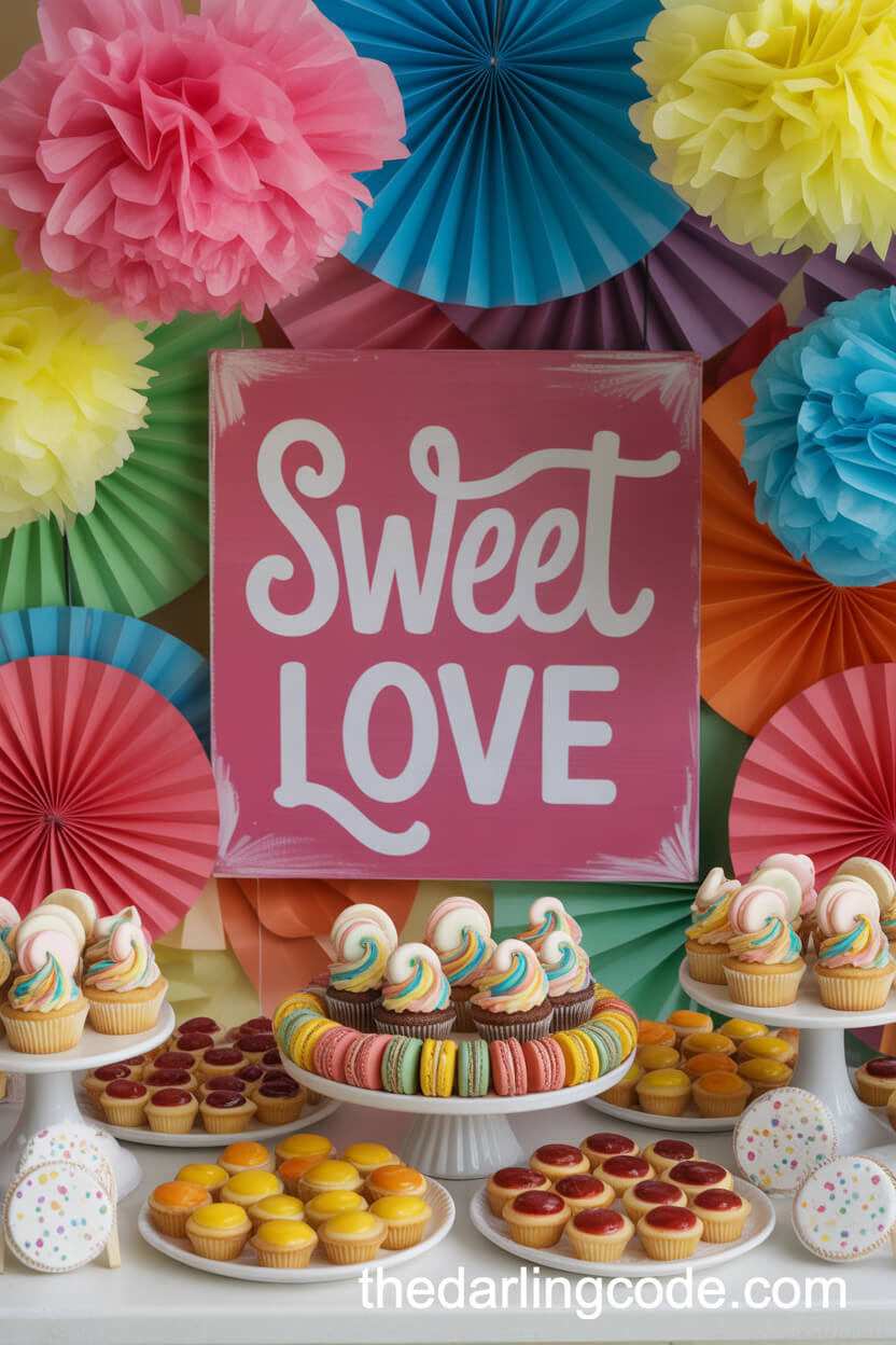 Rainbow Dessert Buffet Extravaganza