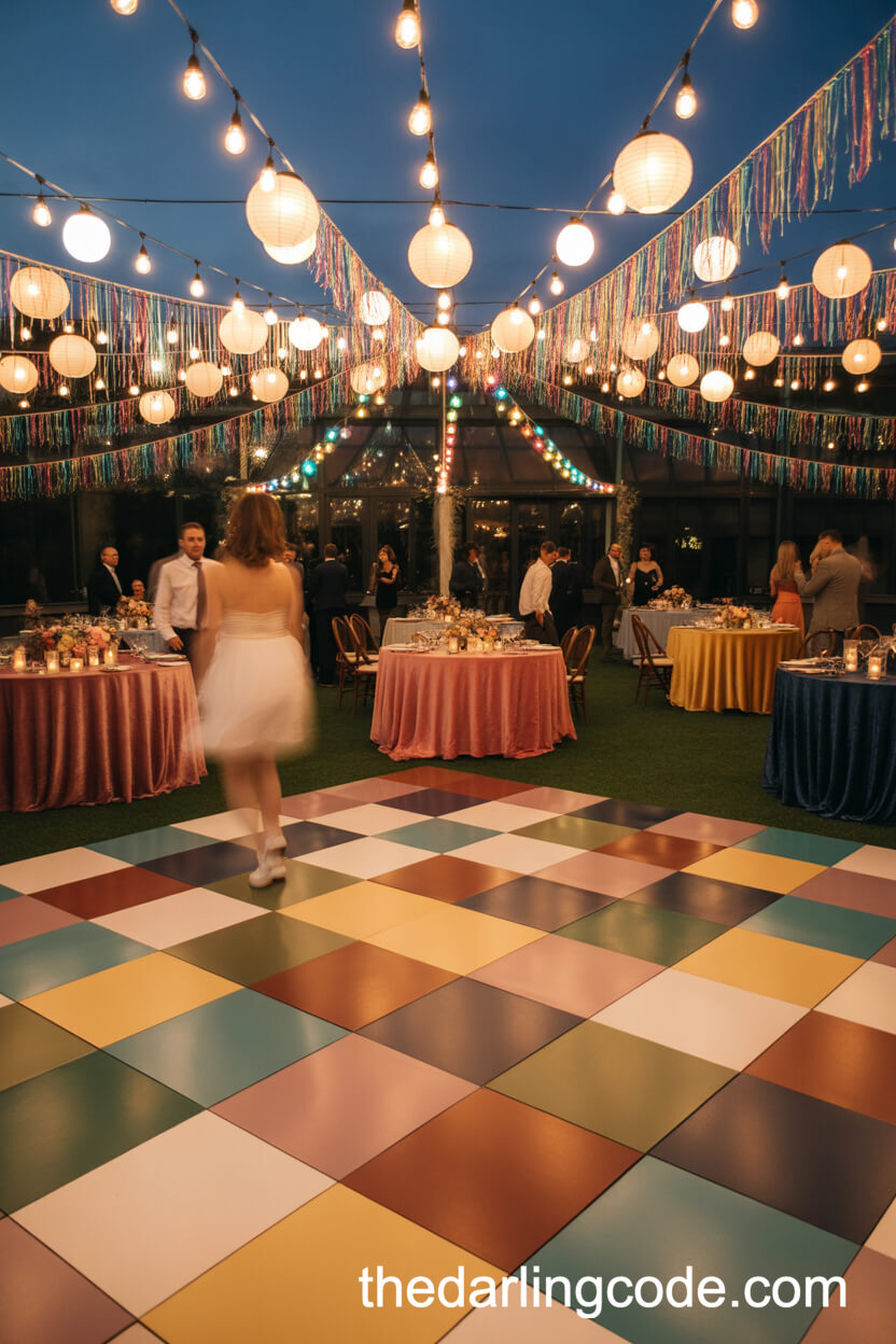 Patchwork Rainbow Dance Floor