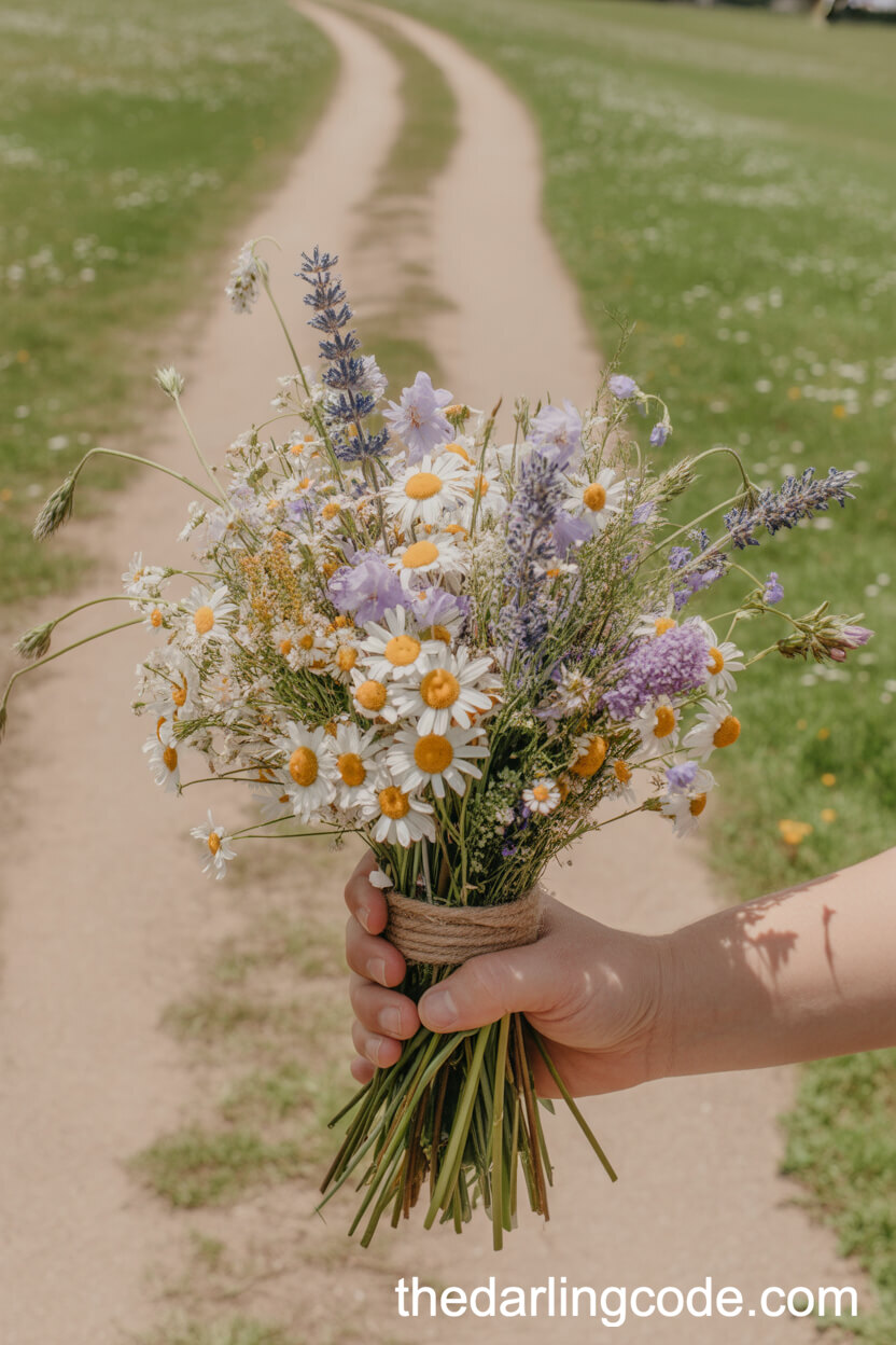 Wildflower Spring Meadow Bridal Bouquet