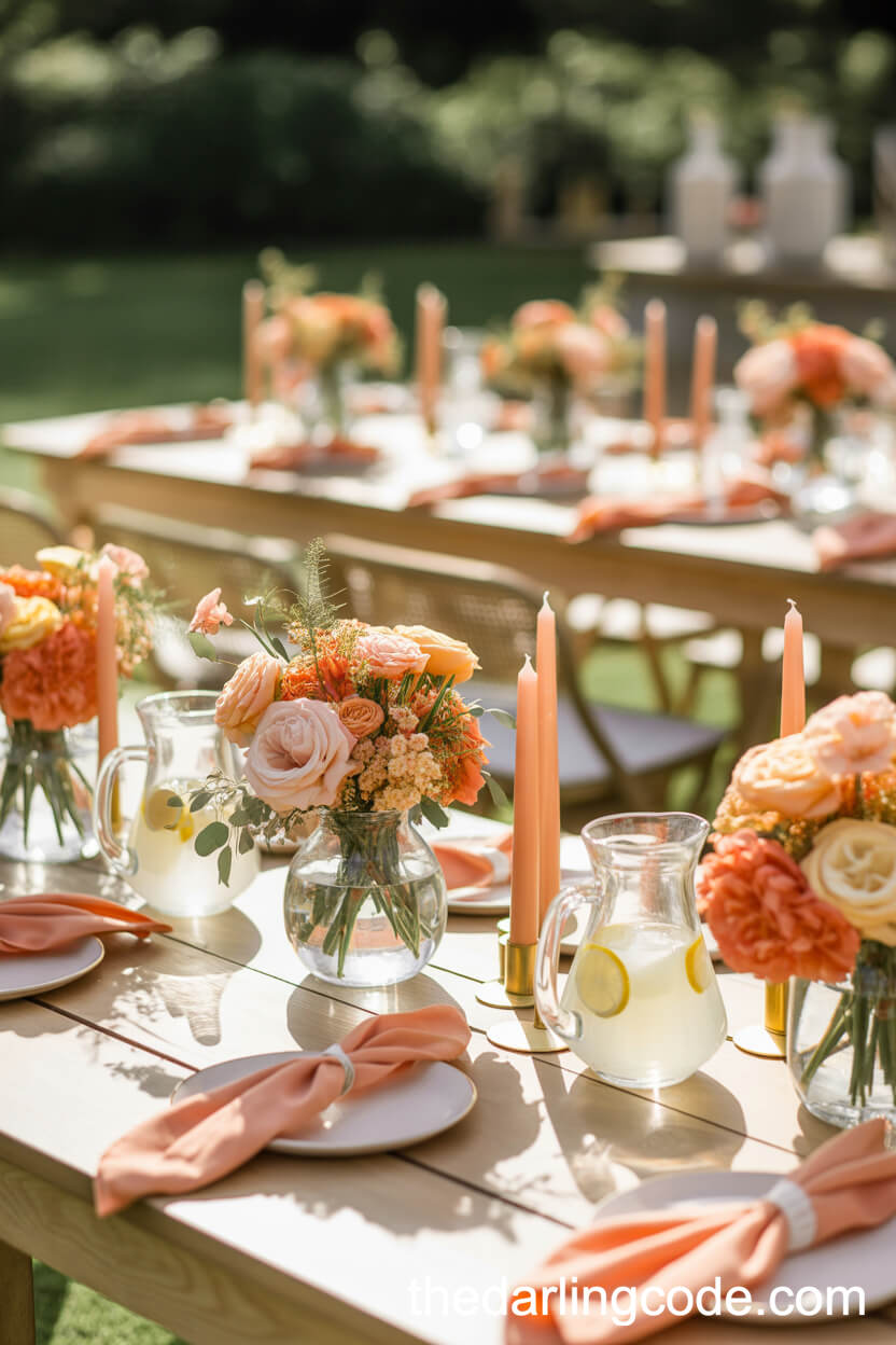 Coral And Peach: Vibrant Summer Garden Wedding Colors