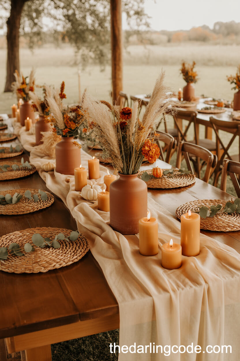 Cream And Terracotta: Earthy Boho Fall Wedding Colors