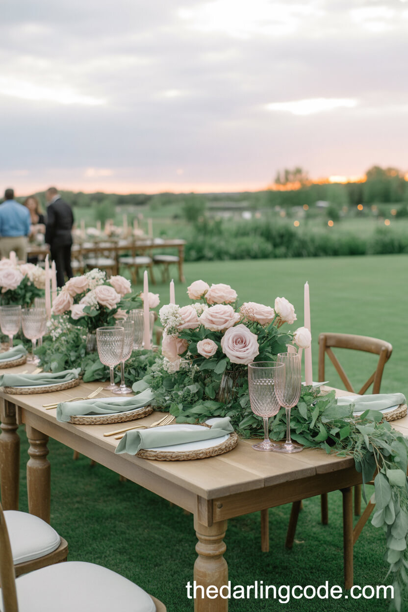 Blush Pink And Sage Green: Spring Garden Wedding Palette