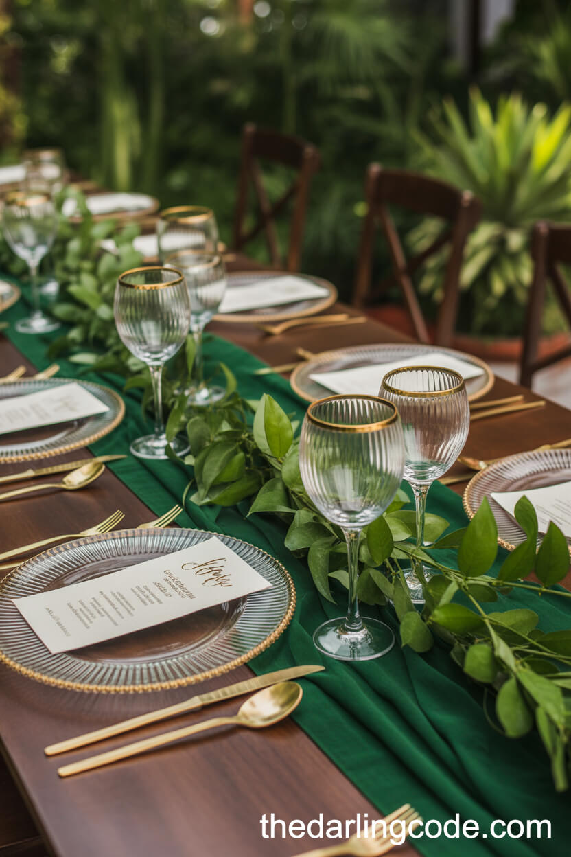 Emerald Green And Gold: Lush Garden Wedding Colors
