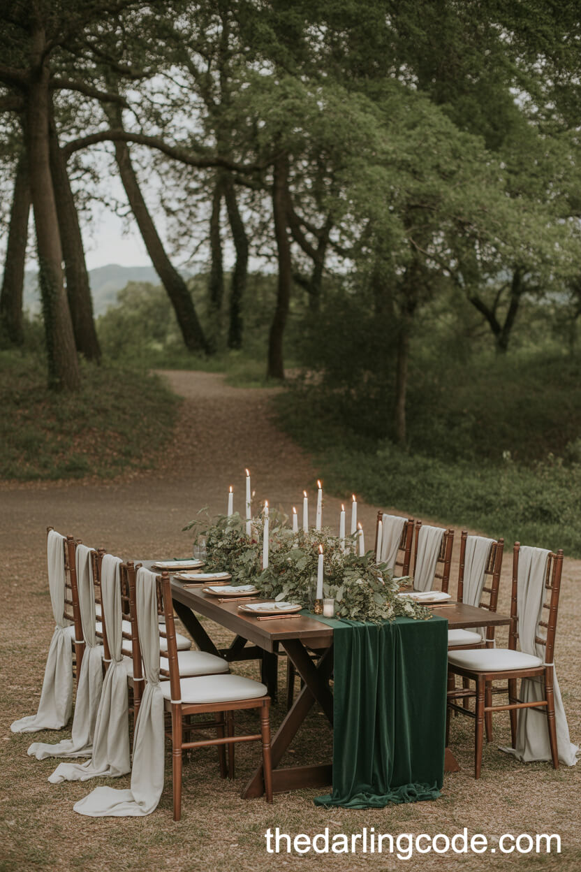 Ivory And Forest Green: Woodland Wedding Color Inspiration
