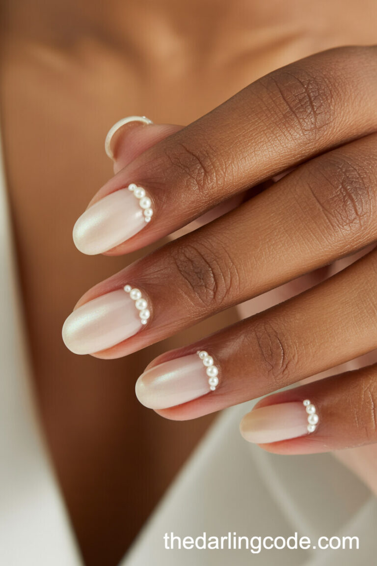 elegant wedding nails