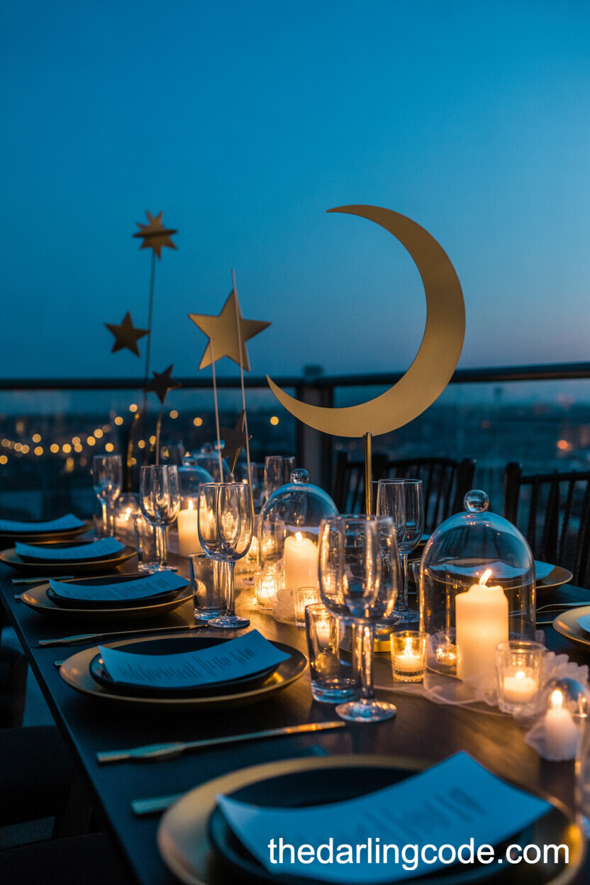 Starlit Rooftop Engagement Party Theme