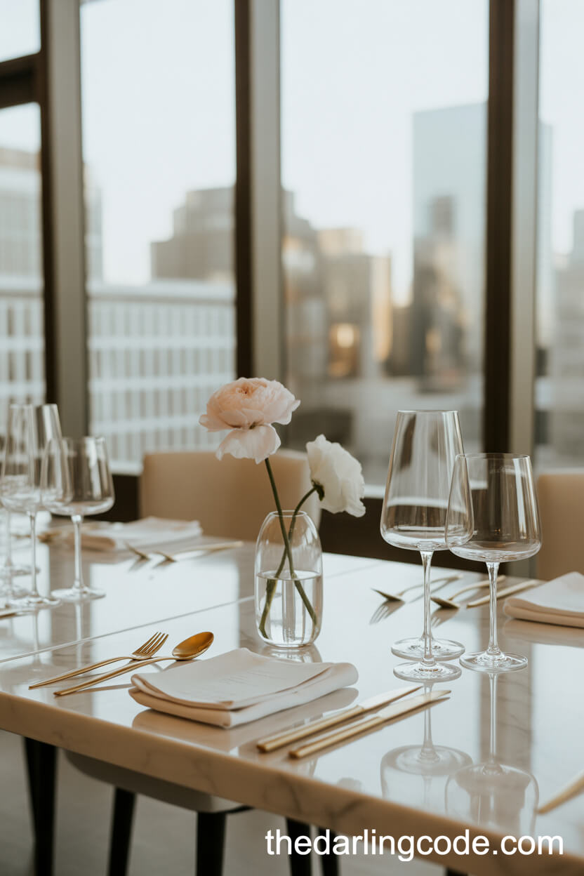 Modern Minimalist Engagement Party Theme