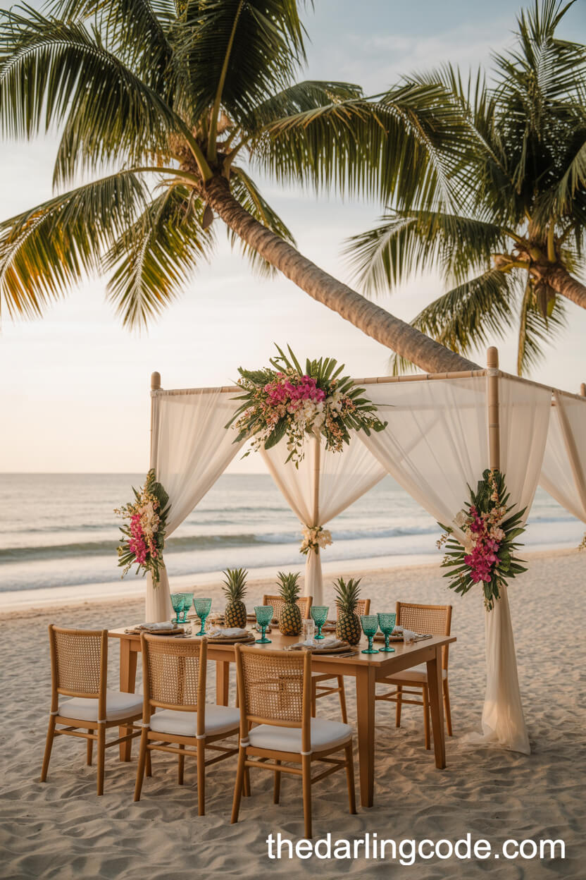Tropical Beach Bliss Engagement Party Theme
