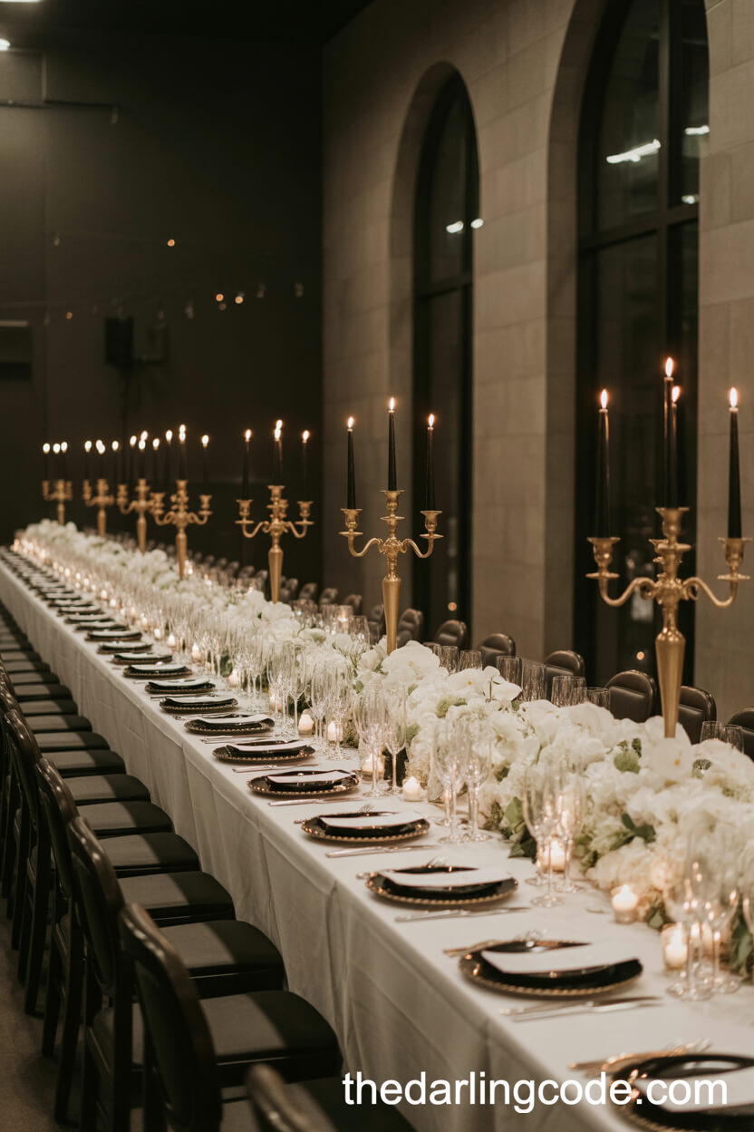 Black Tie Glamour Engagement Party Theme