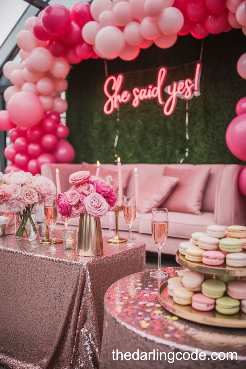 Pretty In Pink Luxe Engagement Party Theme
