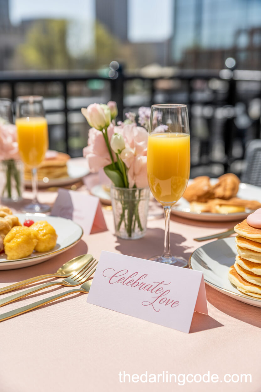 Chic Brunch Patio Engagement Party Theme