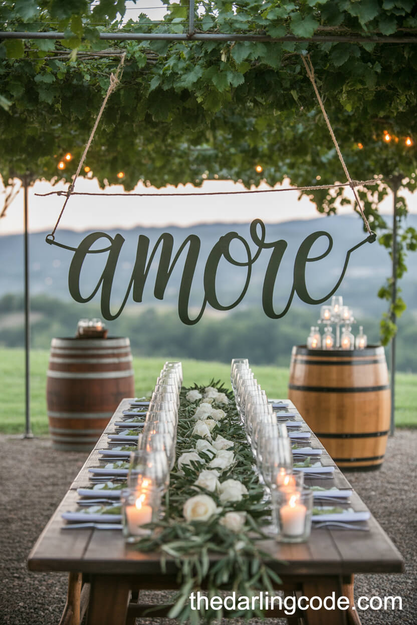 Vineyard Romance Engagement Party Theme