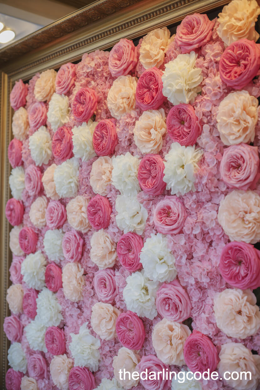 Ombre Flower Wall Photo Backdrop