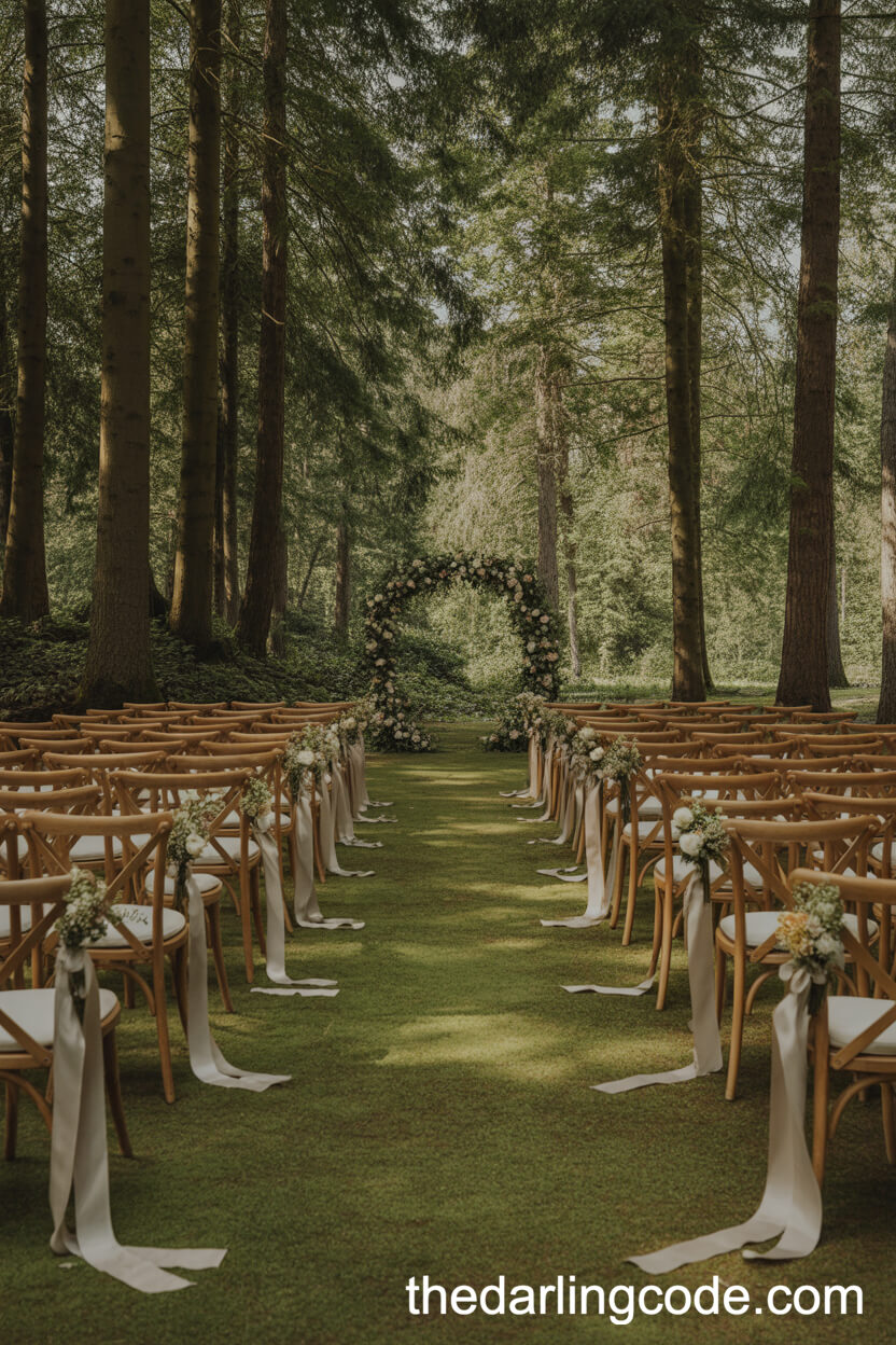 Moss-Covered Forest Aisle With Wildflower Accents