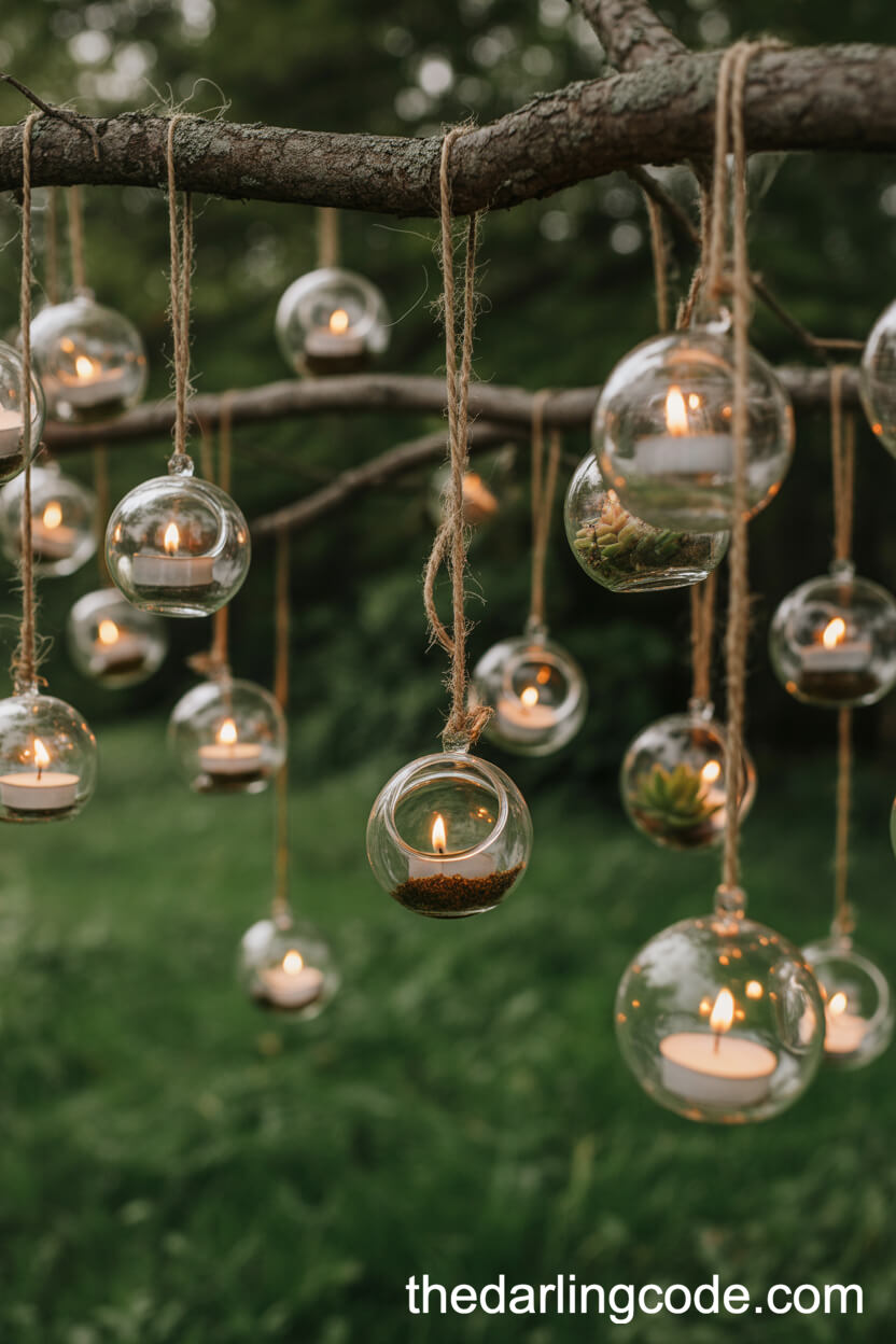 Hanging Glass Terrarium Candlelights