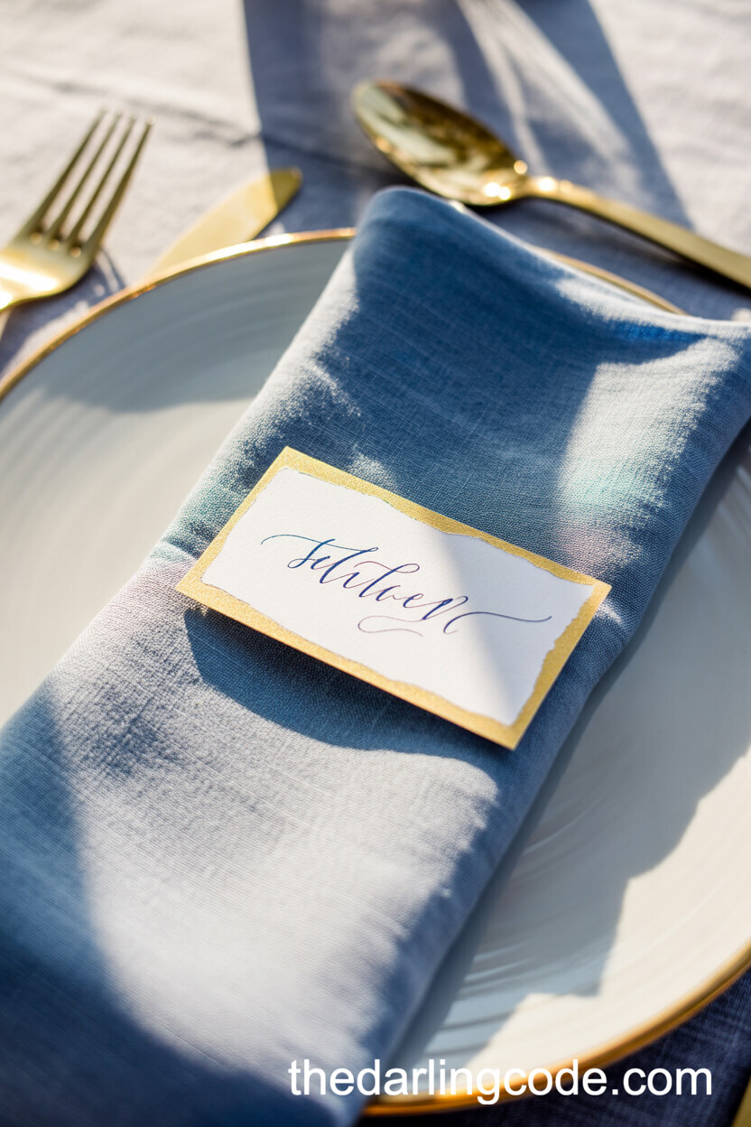French Blue Linen Napkins For Sophisticated Table Settings
