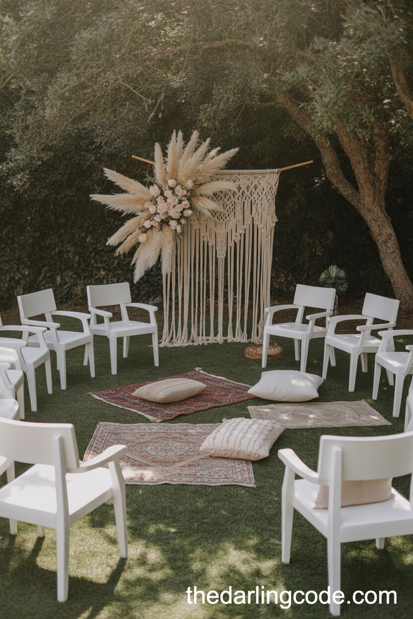 Bohemian Macrame Ceremony Circle