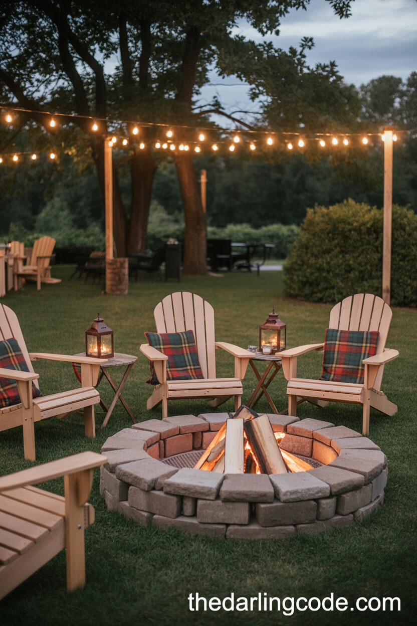 Twilight Garden Fire Pit Gathering