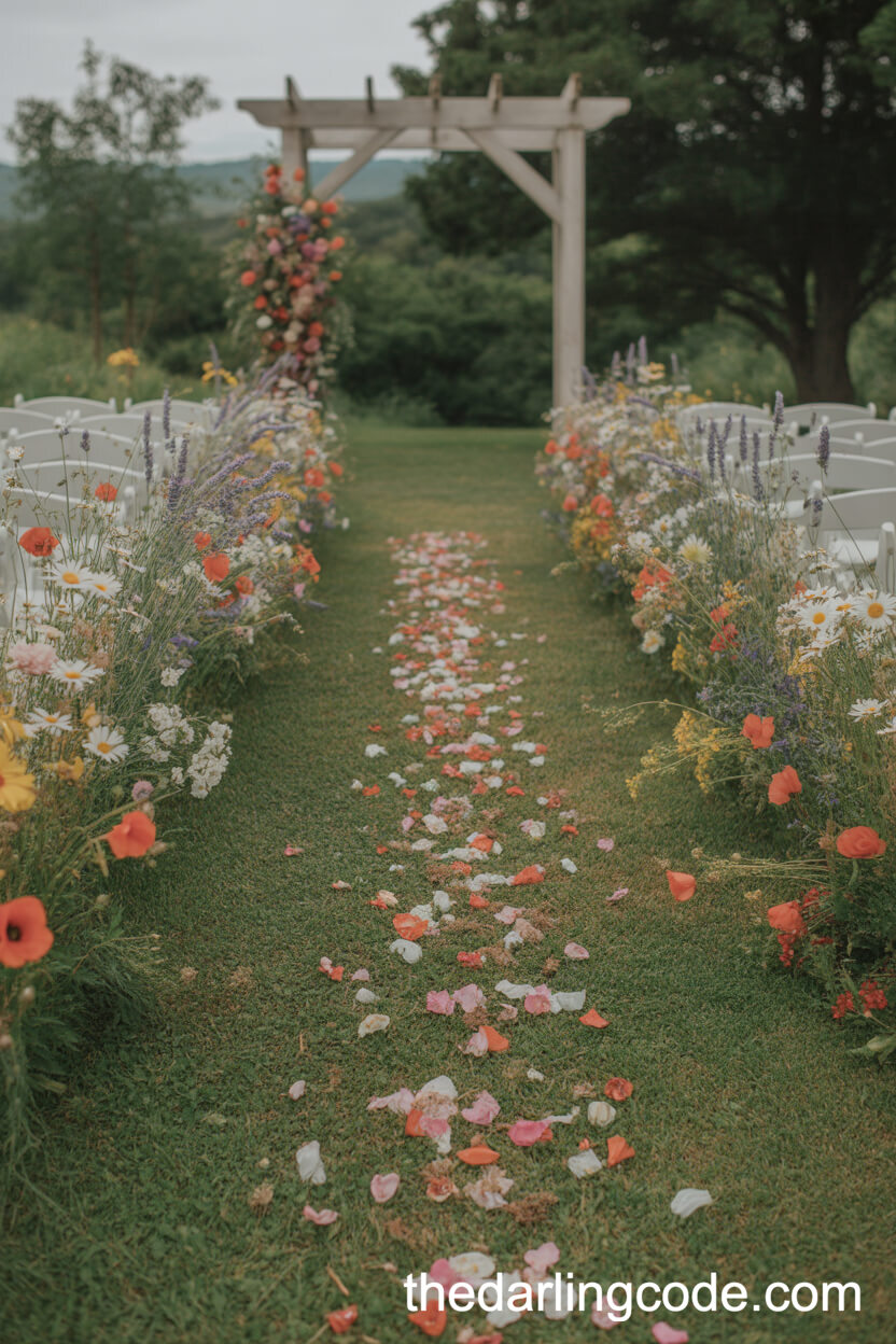 Wildflower Aisle Ceremony