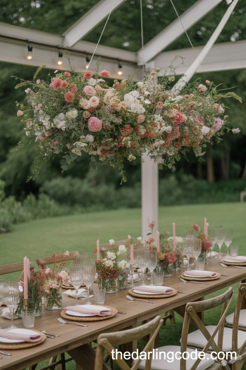 Suspended Floral Chandelier