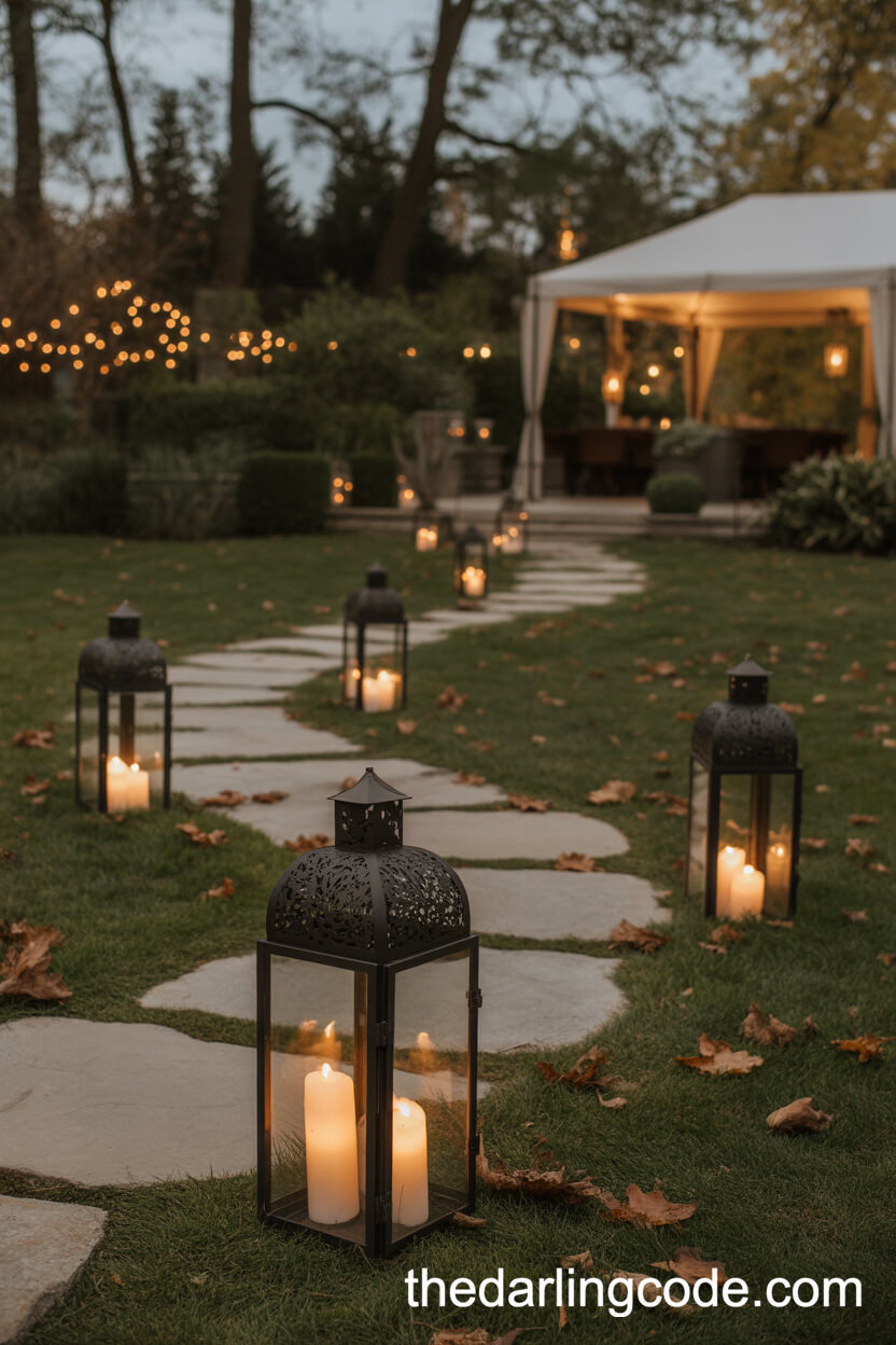 Lantern-Lit Garden Pathway