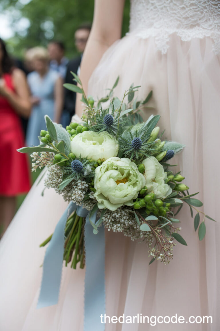 green wedding bouquet ideas