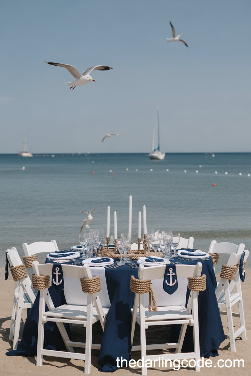 Nautical Micro-Wedding Table Setting