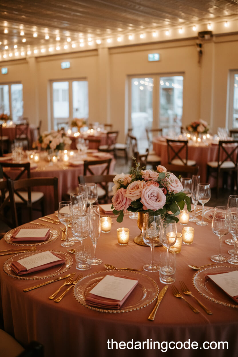 Dusty Rose And Rose Gold