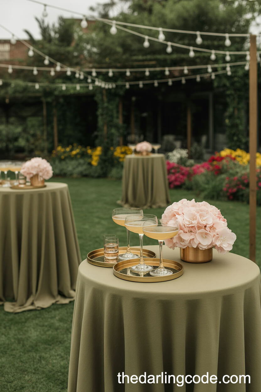 Olive Green And Pale Pink