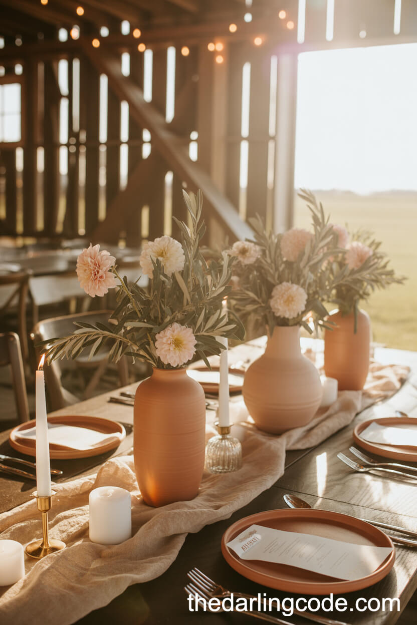 Terracotta And Olive Green