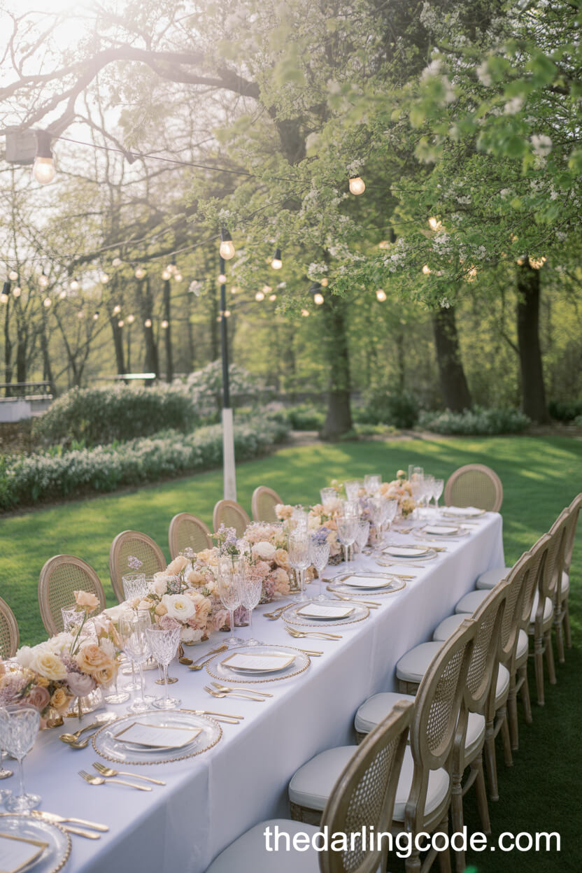 Luxe Spring Garden Wedding Dinner Experience