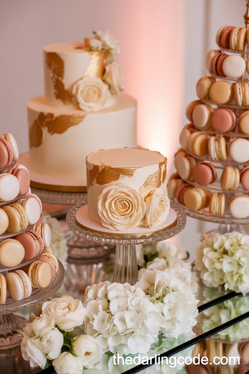 Sophisticated Luxury Dessert Table Display