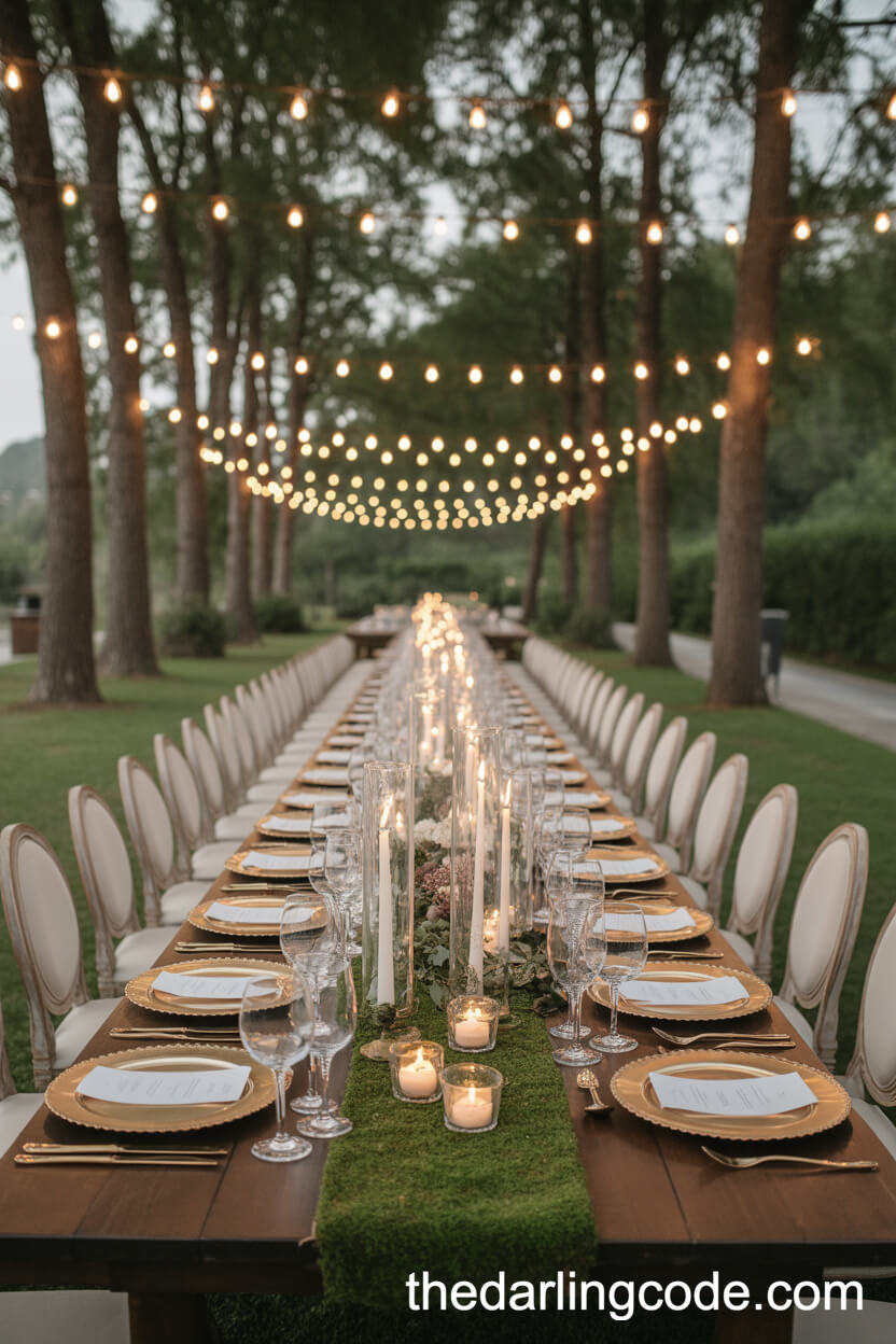 Magical Forest Wedding With Illuminated Tables