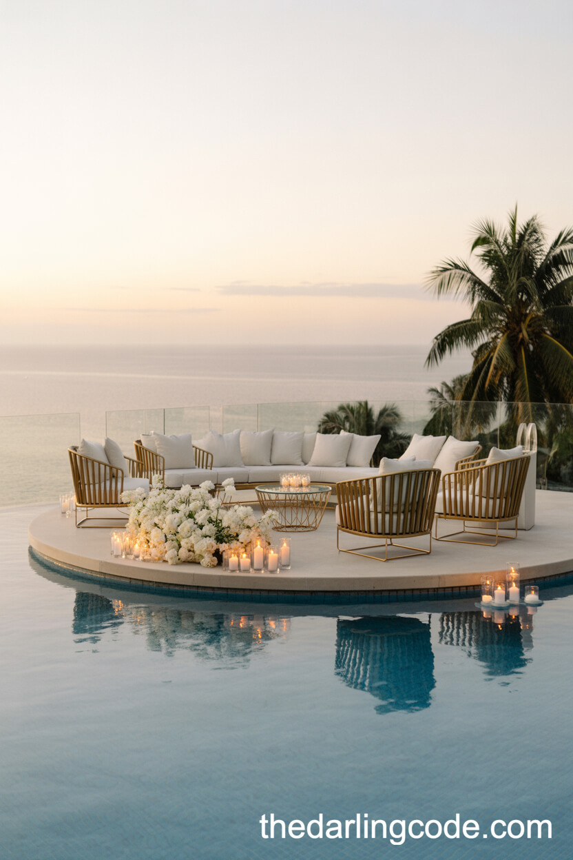 Luxe Cocktail Hour By An Infinity Pool