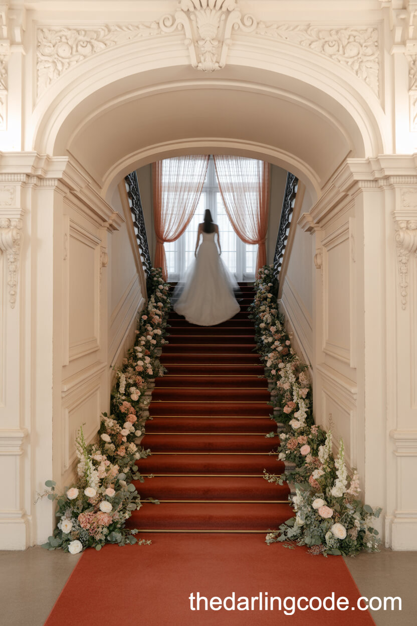 Grand Staircase Wedding At An Elegant Estate