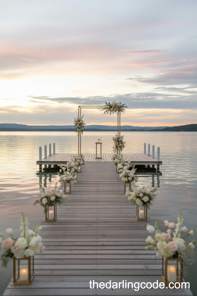 Serene Lakeside Wedding At Sunset