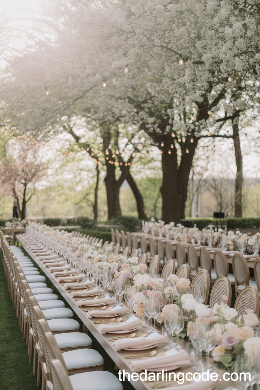 Blooming Spring Garden Wedding Reception Décor Ideas