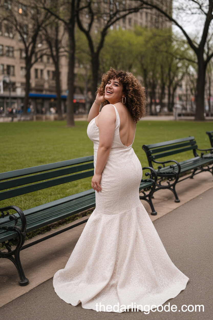 Chic Backless Mermaid Wedding Dress