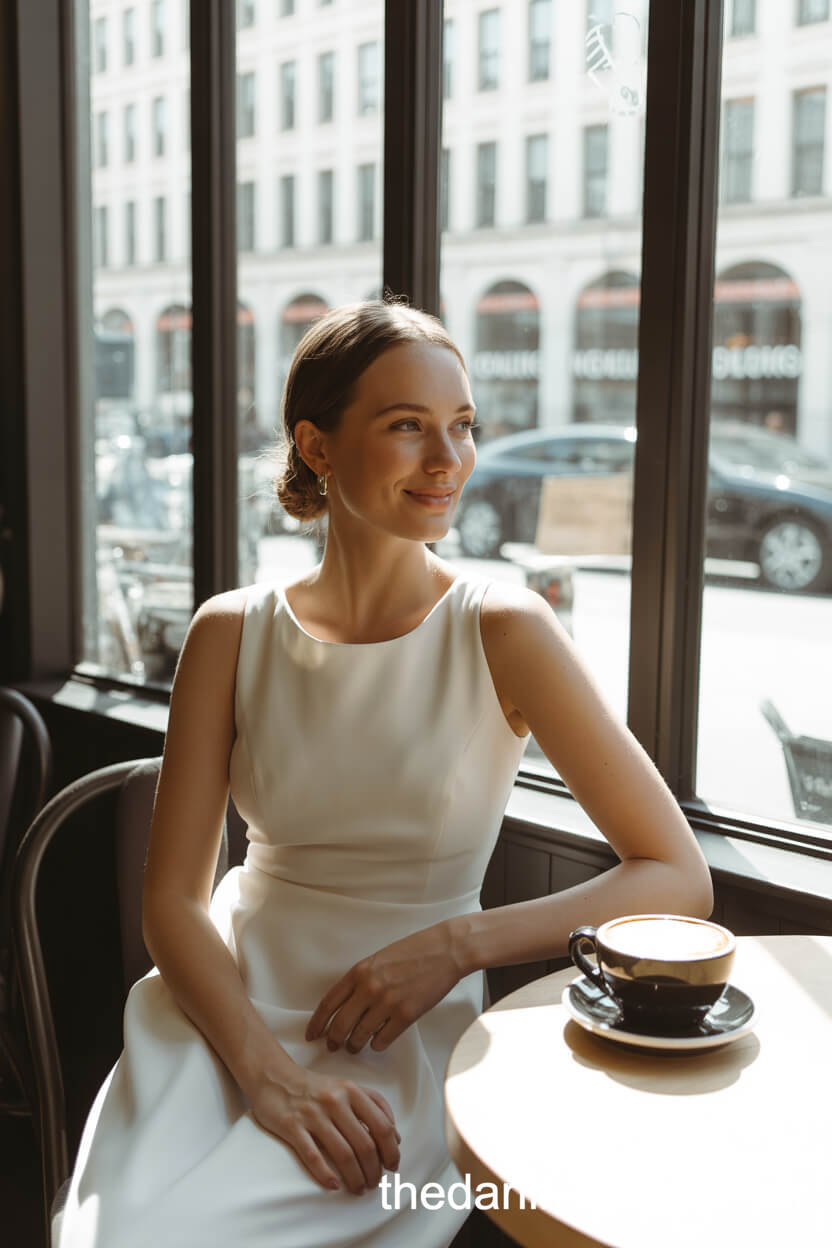 Straight-Cut Minimalist Wedding Dress