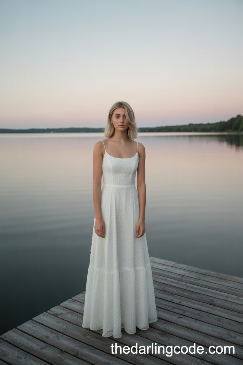 Minimalist Fluted Wedding Dress