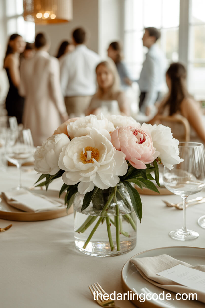 Peony Bouquet Centerpiece