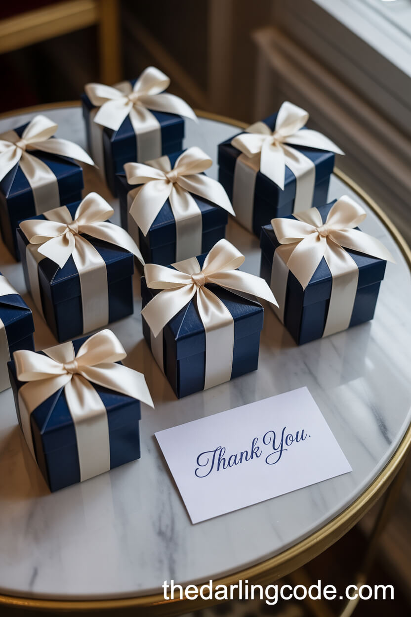 Navy Blue Wedding Favors And Thank You Gifts