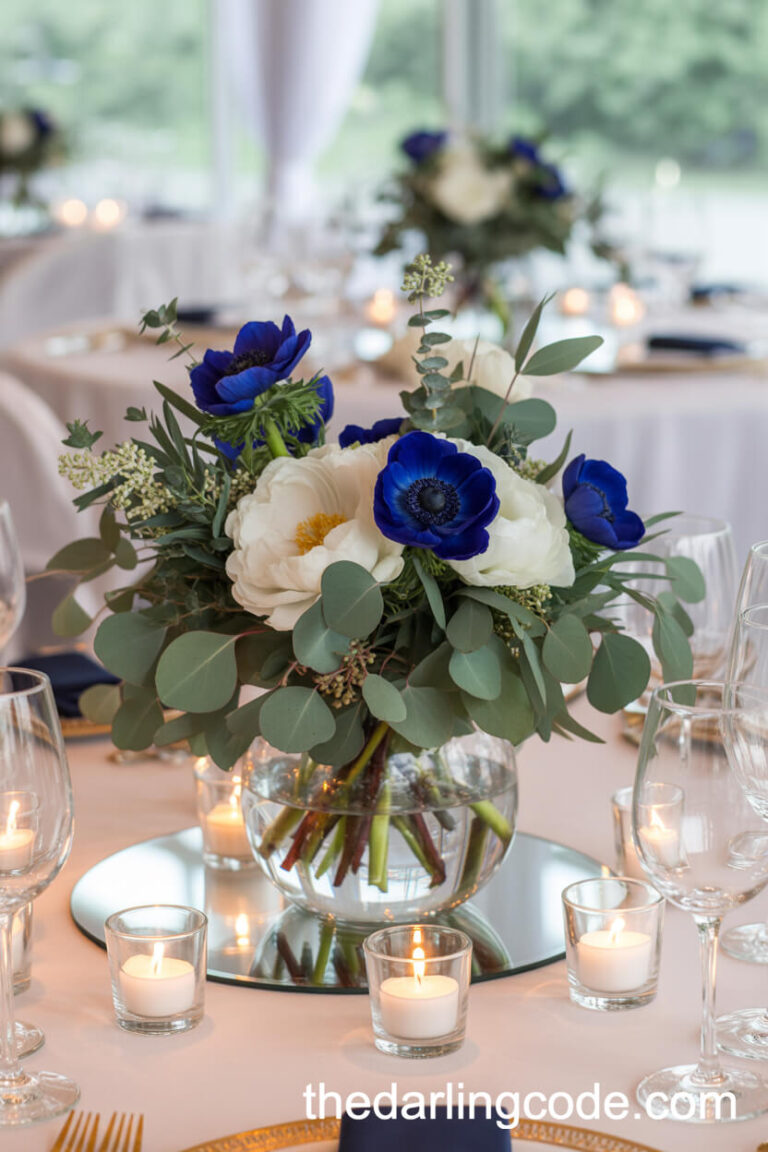 navy blue wedding theme ideas